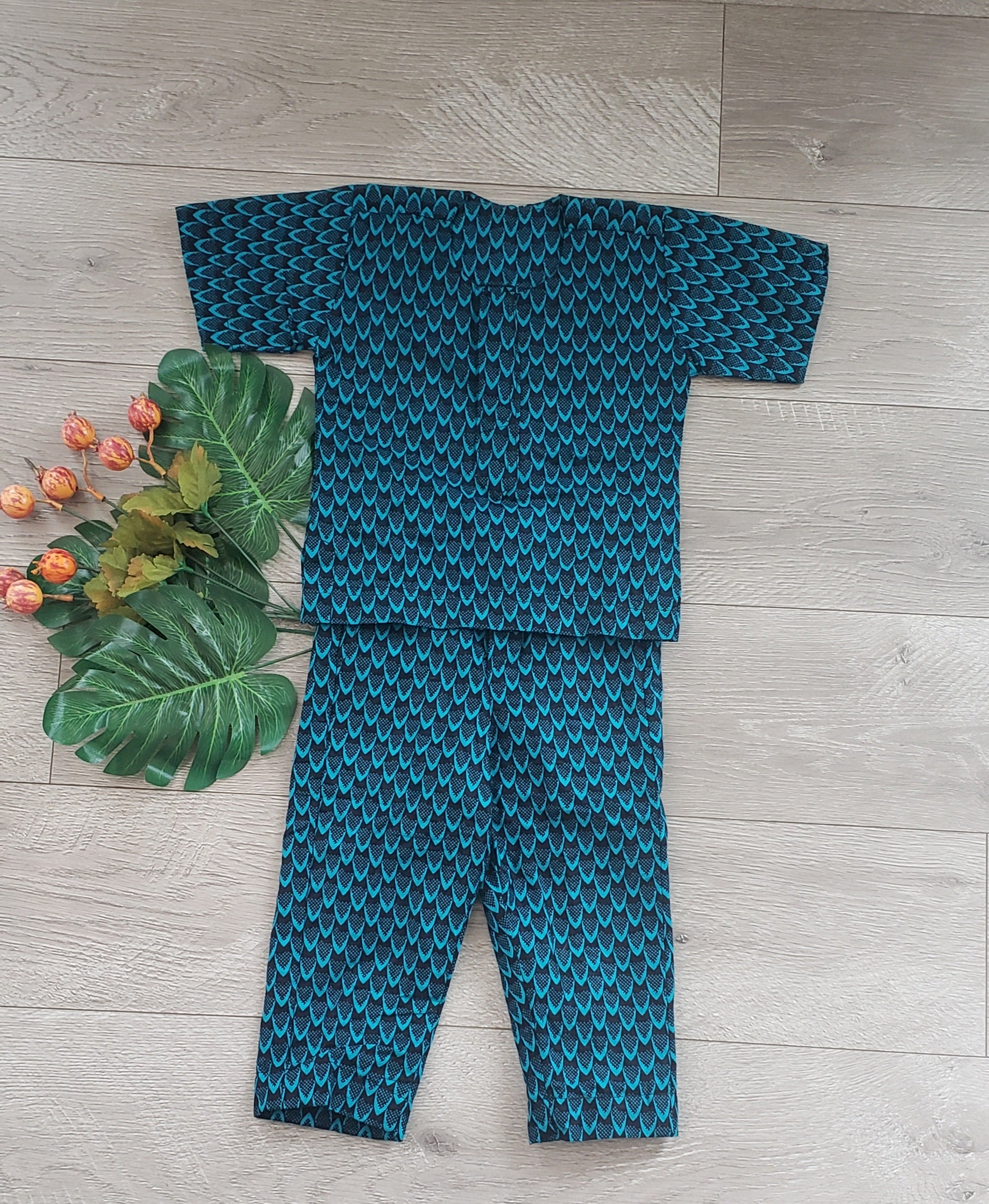 Scales Baby Toddler Kids African Print Tunic and Pants Set