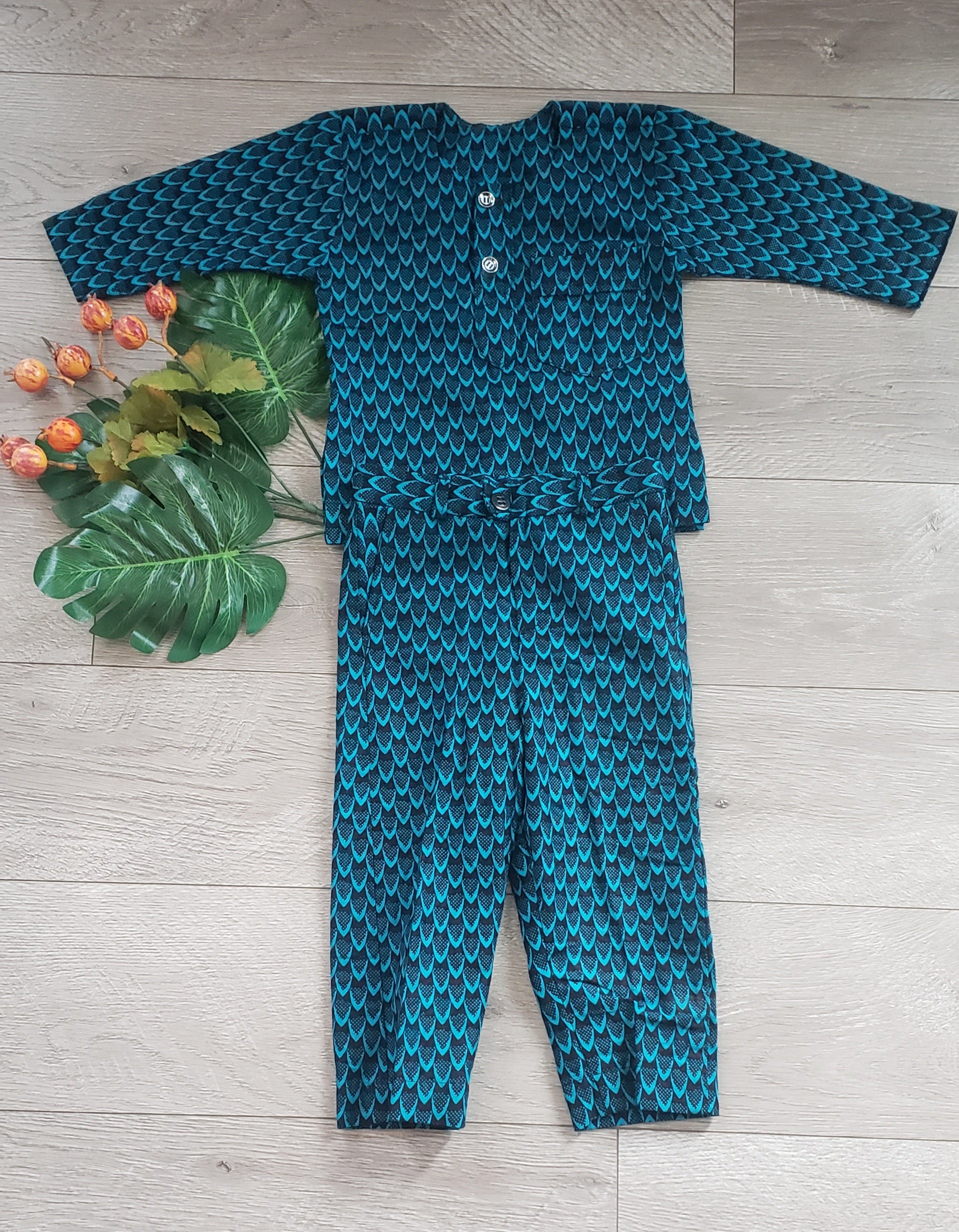 Scales Baby Toddler Kids African Print Tunic and Pants Set