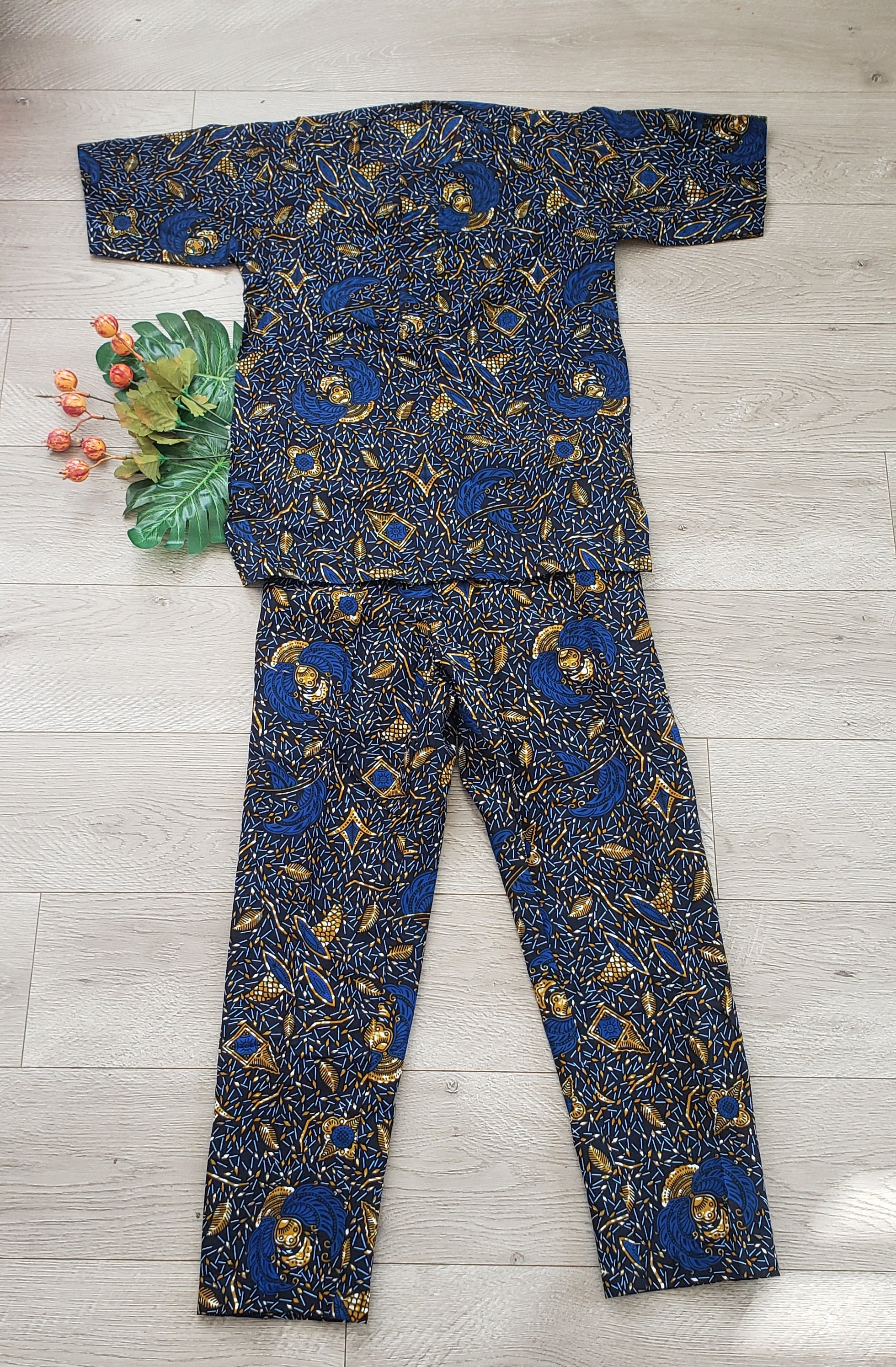 Royal Kids African Print Tunic and Pants Set