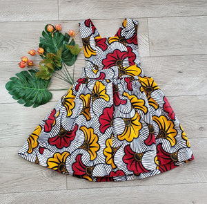 Manoh Toddler's African Print Pinafore Dress