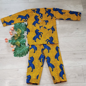 Wild Horses Baby Toddler Kids African Print Tunic and Pants Set