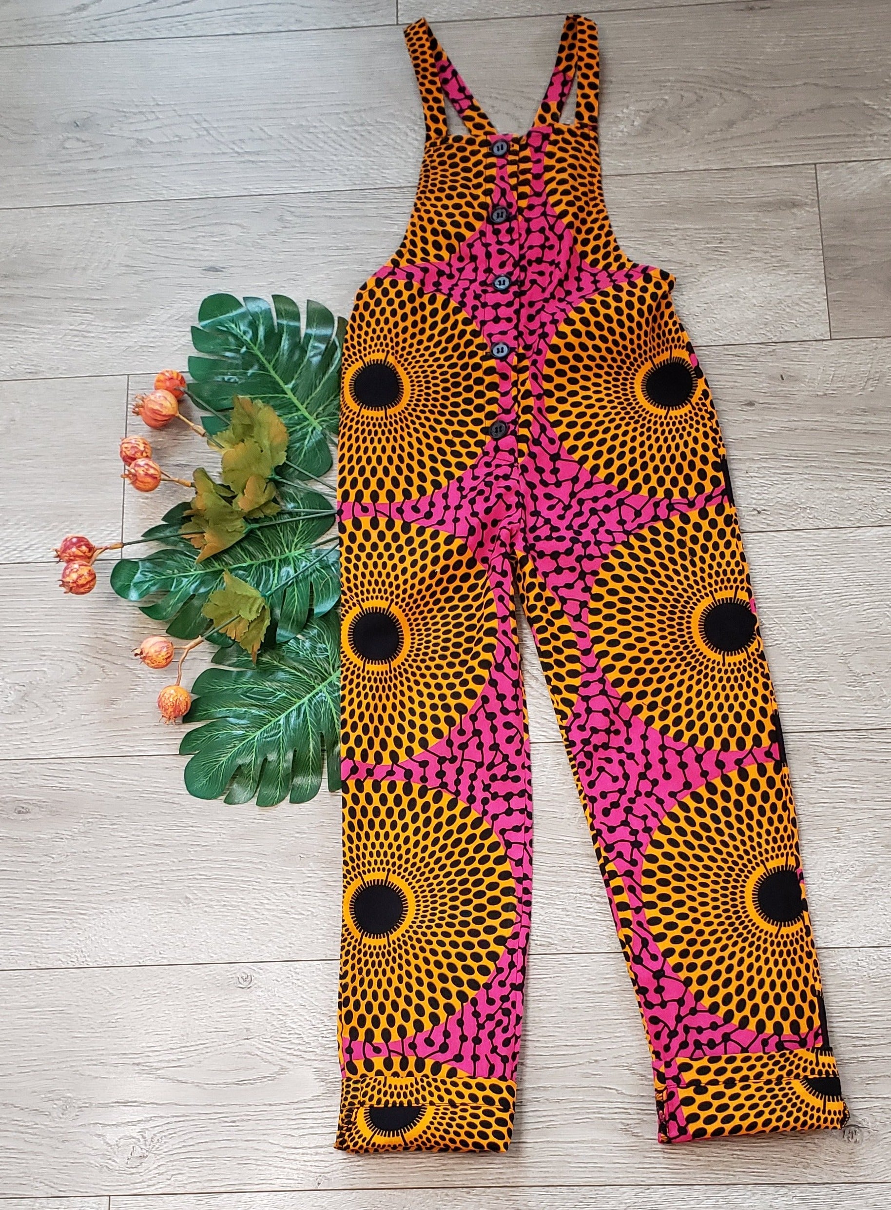 Jeneba Toddler Kid's African Print Overalls